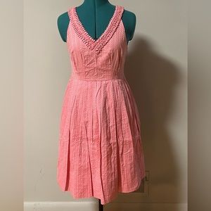 Anthropologie Moulinette Soeurs Vetements Pink & black polka dot 50s Style Dress